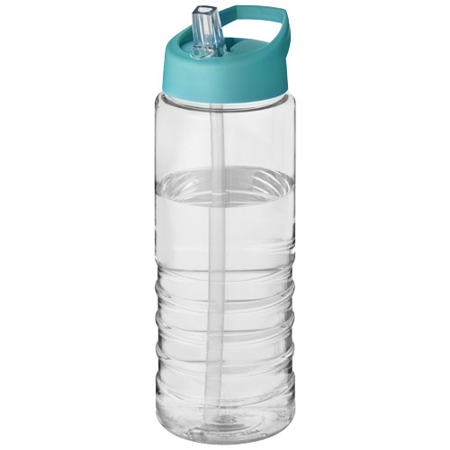 Bouteille de sport promotionnelle 750ml H2O Active® Translucide et Bleu aqua